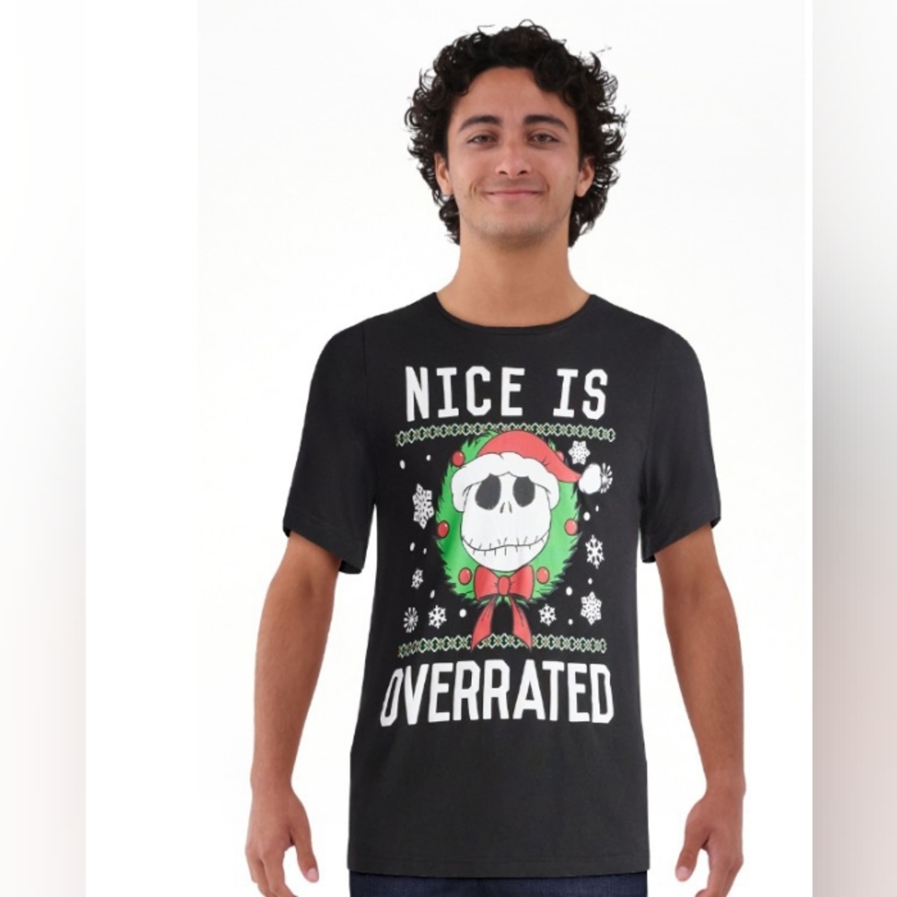 Jack Skellington Graphic Holiday T-Shirt Men's size XS